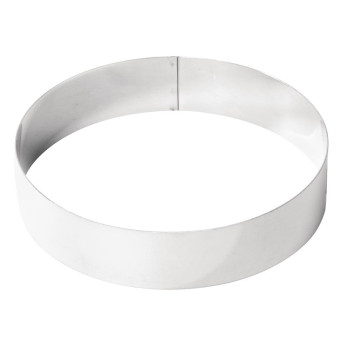 De Buyer Stainless Steel Mousse Ring 200 x 45mm - Click to Enlarge