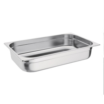 Vogue Stainless Steel 1/1 Gastronorm Pan 100mm - Click to Enlarge
