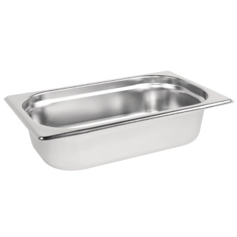 Vogue Stainless Steel 1/4 Gastronorm Pan 65mm - Click to Enlarge