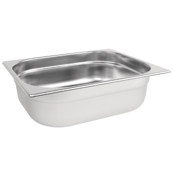 Vogue Stainless Steel 1/2 Gastronorm Pan 100mm - Click to Enlarge