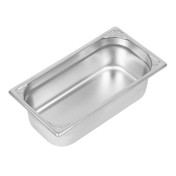 Vogue Heavy Duty Stainless Steel 1/3 Gastronorm Pan 100mm - Click to Enlarge
