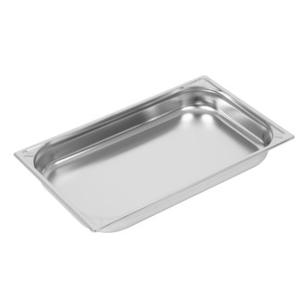 Vogue Heavy Duty Stainless Steel 1/1 Gastronorm Pan 65mm - Click to Enlarge