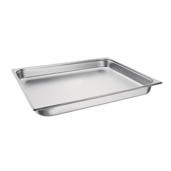 Vogue Stainless Steel 2/1 Gastronorm Pan 65mm - Click to Enlarge