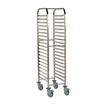 Matfer Bourgeat Full Gastronorm Racking Trolley 20 Shelves - Click to Enlarge