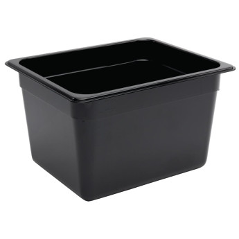 Vogue Polycarbonate 1/2 Gastronorm Container 200mm Black - Click to Enlarge