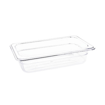 Vogue Polycarbonate 1/4 Gastronorm Container 65mm Clear - Click to Enlarge