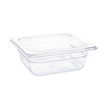 Vogue Polycarbonate 1/6 Gastronorm Container 65mm Clear - Click to Enlarge