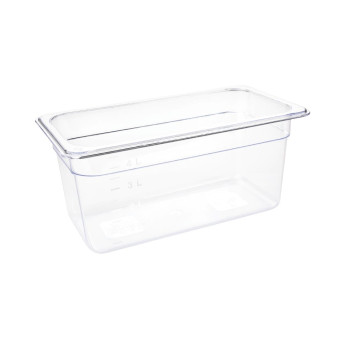 Vogue Polycarbonate 1/3 Gastronorm Container Clear - Click to Enlarge