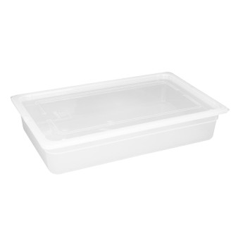 Vogue Polypropylene 1/1 Gastronorm Container with Lid 100mm (Pack of 2) - Click to Enlarge