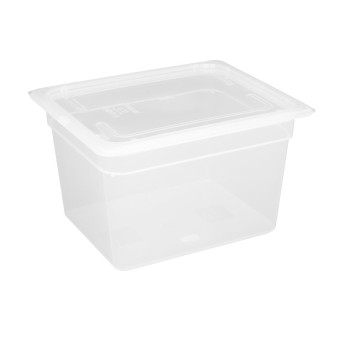 Vogue Polypropylene 1/2 Gastronorm Container with Lid 200mm (Pack of 4) - Click to Enlarge