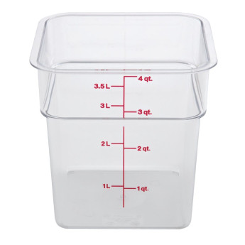 Cambro Square Polycarbonate Food Storage Container 3.8 Ltr - Click to Enlarge