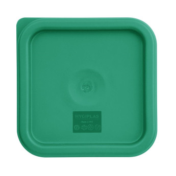 Hygiplas Square Food Storage Container Lid Green - Click to Enlarge