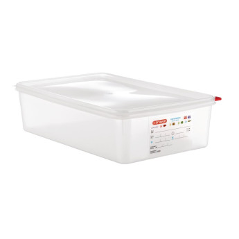 Araven Polypropylene 1/1 Gastronorm Food Containers 13.7Ltr with Lid (Pack of 4) - Click to Enlarge