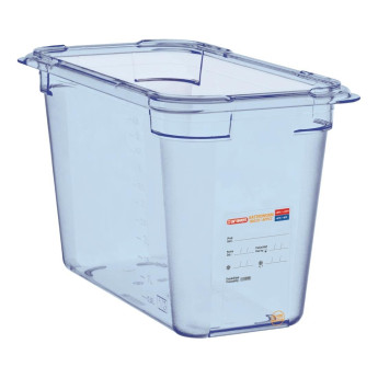 Araven ABS Food Storage Container Blue GN 1/3 200mm - Click to Enlarge