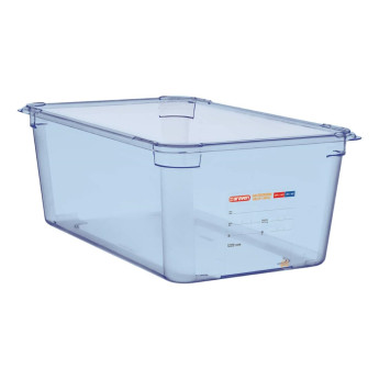Araven ABS Food Storage Container Blue GN 1/1 200mm - Click to Enlarge