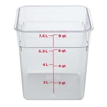 Cambro Square Polycarbonate Food Storage Container 7.6 Ltr - Click to Enlarge