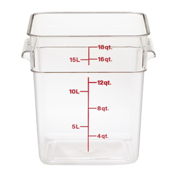 Cambro Square Polycarbonate Food Storage Container 17.2 Ltr - Click to Enlarge