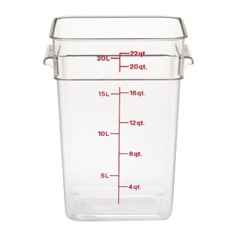 Cambro Square Polycarbonate Food Storage Container 20.8 Ltr - Click to Enlarge