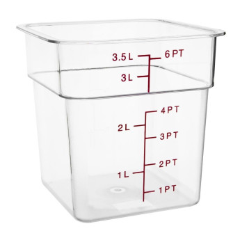 Hygiplas Polycarbonate Square Storage Container 3.5Ltr - Click to Enlarge