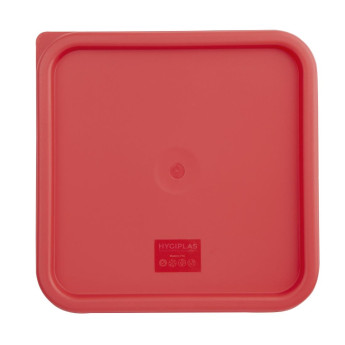 Hygiplas Square Food Storage Container Lid Red - Click to Enlarge