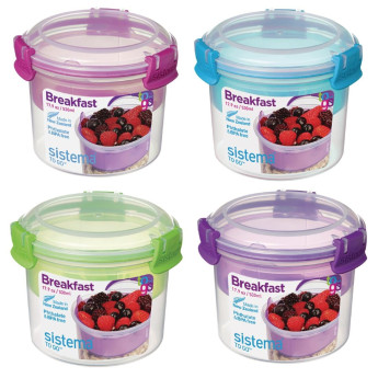 Sistema KLIP IT Dual Cereal and Yoghurt Container 530ml - Click to Enlarge