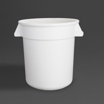 Vogue Polypropylene Round Container Bin White 38Ltr - Click to Enlarge