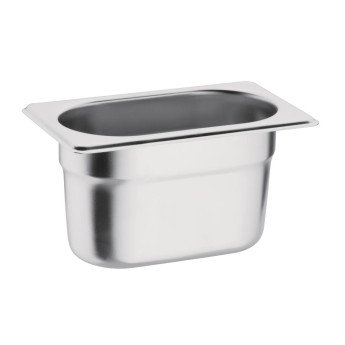 Vogue Stainless Steel 1/9 Gastronorm Pan 100mm - Click to Enlarge