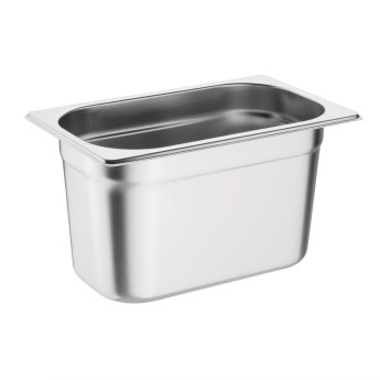 Vogue Stainless Steel 1/4 Gastronorm Pan 150mm - Click to Enlarge
