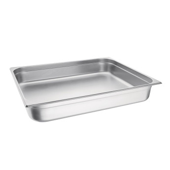 Vogue Stainless Steel 2/1 Gastronorm Pan 100mm - Click to Enlarge