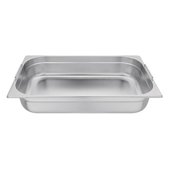 Vogue Stainless Steel 1/1 Gastronorm Pan With Handles 100mm - Click to Enlarge