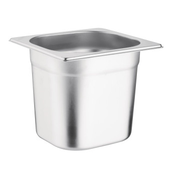 Vogue Stainless Steel 1/6 Gastronorm Pan 150mm - Click to Enlarge
