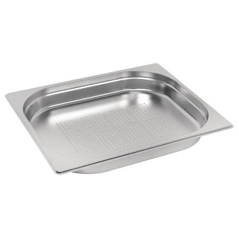 Vogue Stainless Steel Perforated 1/2 Gastronorm Pan 40mm - Click to Enlarge