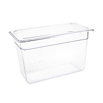 Vogue Polycarbonate 1/3 Gastronorm Container 200mm Clear - Click to Enlarge