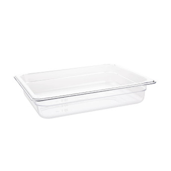 Vogue Polycarbonate 1/2 Gastronorm Container 65mm Clear - Click to Enlarge