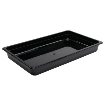 Vogue Polycarbonate 1/1 Gastronorm Container 65mm Black - Click to Enlarge
