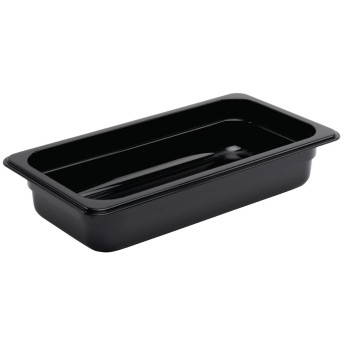 Vogue Polycarbonate 1/3 Gastronorm Container 65mm Black - Click to Enlarge
