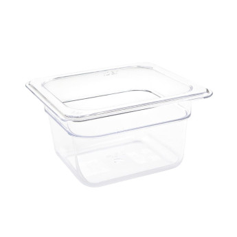 Vogue Polycarbonate 1/6 Gastronorm Container Clear - Click to Enlarge