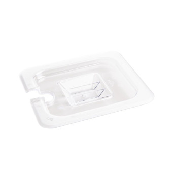 Vogue Polycarbonate 1/6 Gastronorm Lid Notched - Click to Enlarge