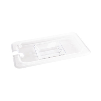 Vogue Polycarbonate 1/4 Gastronorm Lid Notched - Click to Enlarge