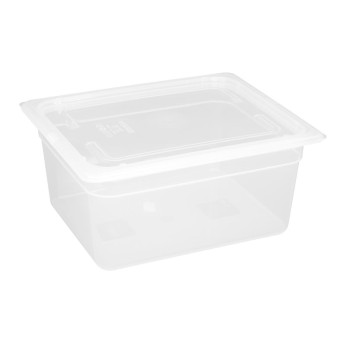 Vogue Polypropylene 1/2 Gastronorm Container with Lid 150mm (Pack of 4) - Click to Enlarge