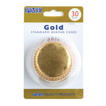PME Cupcake Baking Cases Gold (Pack of 30) - Click to Enlarge