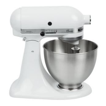 KitchenAid K45 Classic Tilt-Head Stand Mixer 4.3Ltr White 5K45SSBWH - Click to Enlarge