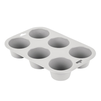 Vogue Flexible Silicone 6 Cup Muffin Tray - Click to Enlarge