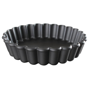 Matfer Bourgeat Exoglass Round Fluted Tartlet Mould 90mm (Pack of 12) - Click to Enlarge