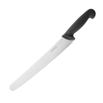 Hygiplas Serrated Pastry Knife Black 25.5cm - Click to Enlarge