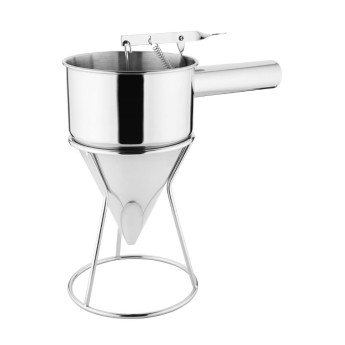 Vogue Stainless Steel Piston Funnel 1.3ltr - Click to Enlarge