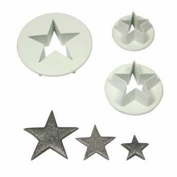 PME Star Pastry Cutters (Pack of 3) - Click to Enlarge