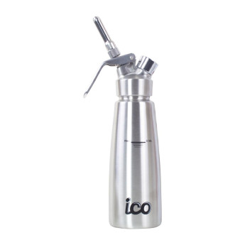ICO Stainless Steel Whipped Cream Dispenser Silver 500ml - Click to Enlarge