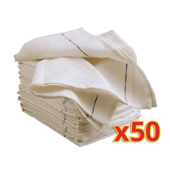 Bulk Buy Cotton Waiting Cloths (Pack of 50) - Click to Enlarge