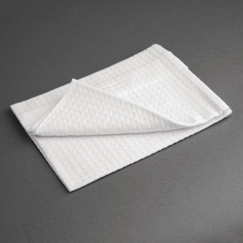 Vogue Cloth Tea Towels White Honeycomb Weave (Pack of 10) - Click to Enlarge